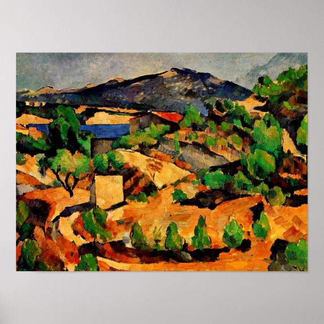 Cezanne - Mountains seen from L'Estaque Poster (Front)