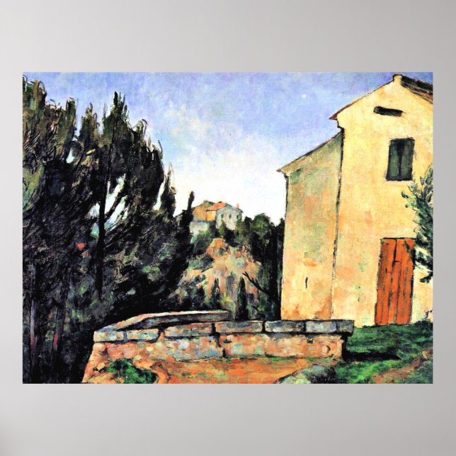 Cezanne painting, The Abandoned House Poster (Front)