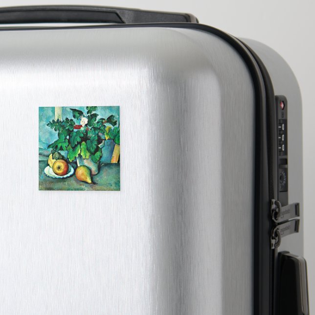 Cezanne - Pot of Primroses and Fruit Magnet (In Situ (Luggage))