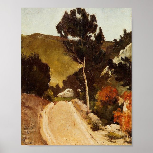 Cezanne - Road in Provence, fine art painting Poster (Front)