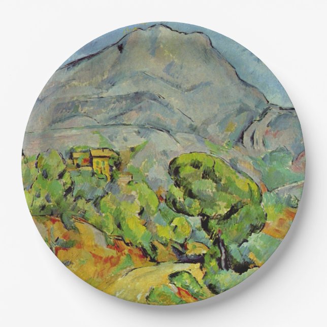 Cezanne - Road near Mont Sainte-Victoire Paper Plate (Front)