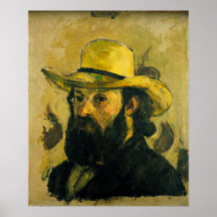 Cézanne - Self-Portrait in a Straw Hat Poster