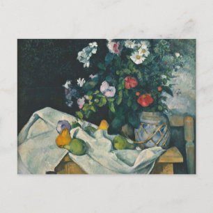 Cézanne Still Life Flowers and Fruit Fine Art Postcard