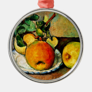 Cezanne - Still Life with Apples and Pears Metal Tree Decoration