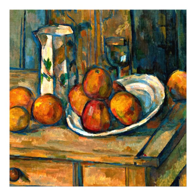 Cezanne - Still Life with Milk Jug and Fruit Photo Print (Front)
