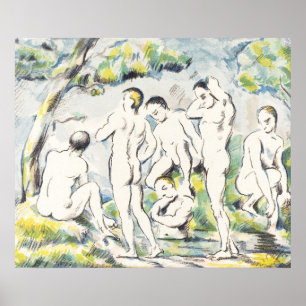 Cezanne The Bathers Vintage Lithograph Art Print