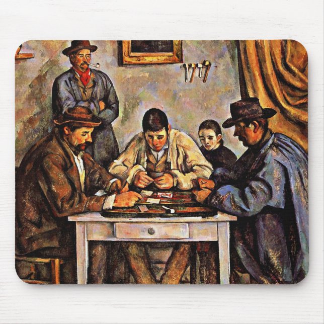 Cezanne - The Card Players-1892 Mouse Mat (Front)