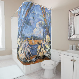 Cezanne The Large Bathers Vintage Art Poster Print Shower Curtain