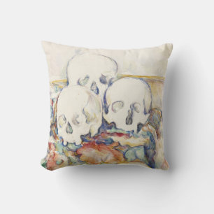 Cezanne The Three Skulls Vintage Art Poster Print Cushion