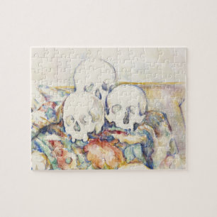 Cezanne The Three Skulls Vintage Art Poster Print Jigsaw Puzzle