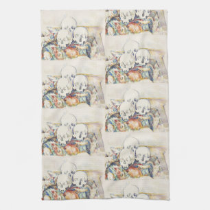 Cezanne The Three Skulls Vintage Art Poster Print Tea Towel