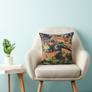 Cezanne - Turning Road at Mongeroult Cushion