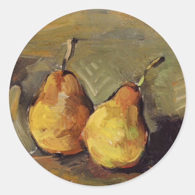 Cezanne - Two Pears Classic Round Sticker (Front)