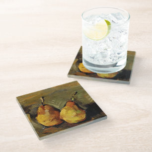 Cezanne - Two Pears Glass Coaster