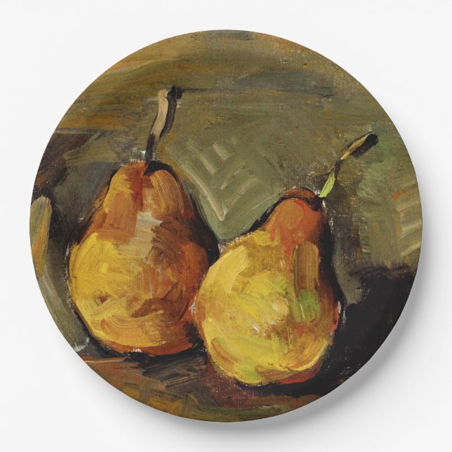 Cezanne - Two Pears Paper Plate (Front)