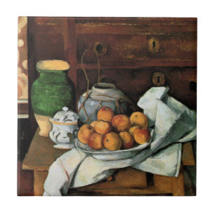 Cezanne - Vessels, Fruit and Cloth Tile