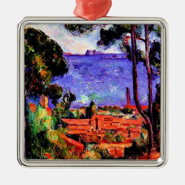 Cezanne - View through the Trees Metal Tree Decoration (Front)