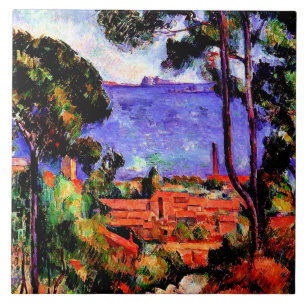 Cezanne - View through the Trees Tile