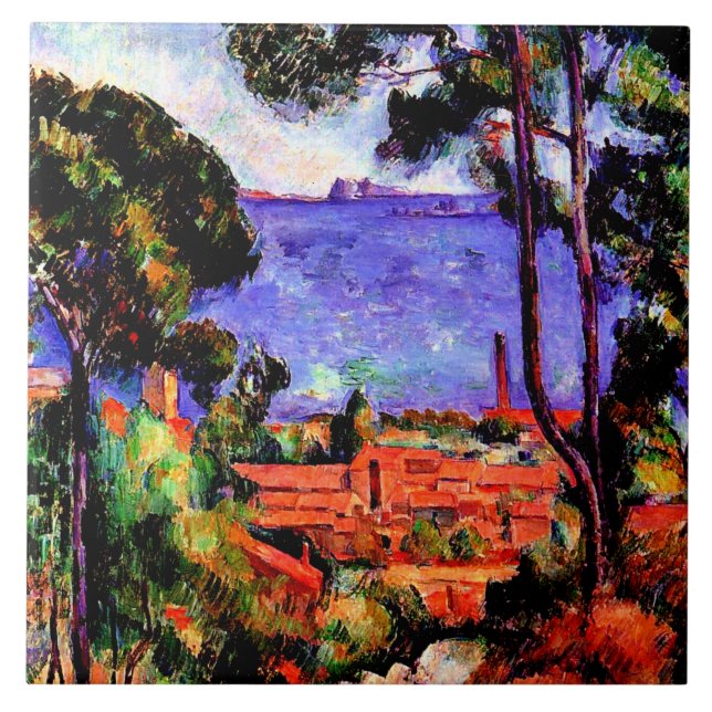 Cezanne - View through the Trees Tile (Front)