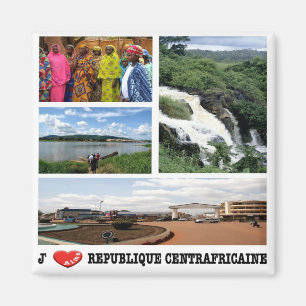 CF - Central African Republic - I Love Magnet
