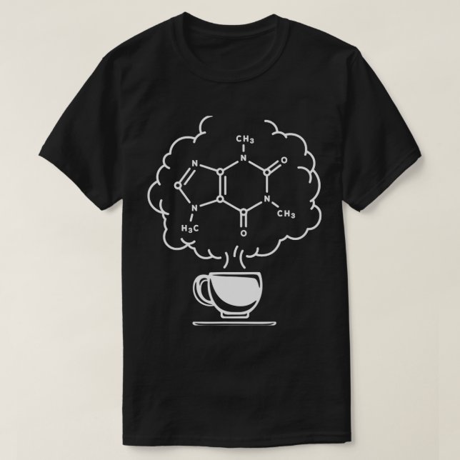 CF Coffee Drinking Coffee Science Student Chemistr T-Shirt (Design Front)