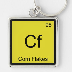 Cf - Corn Flakes Chemistry Element Symbol Cereal T Key Ring