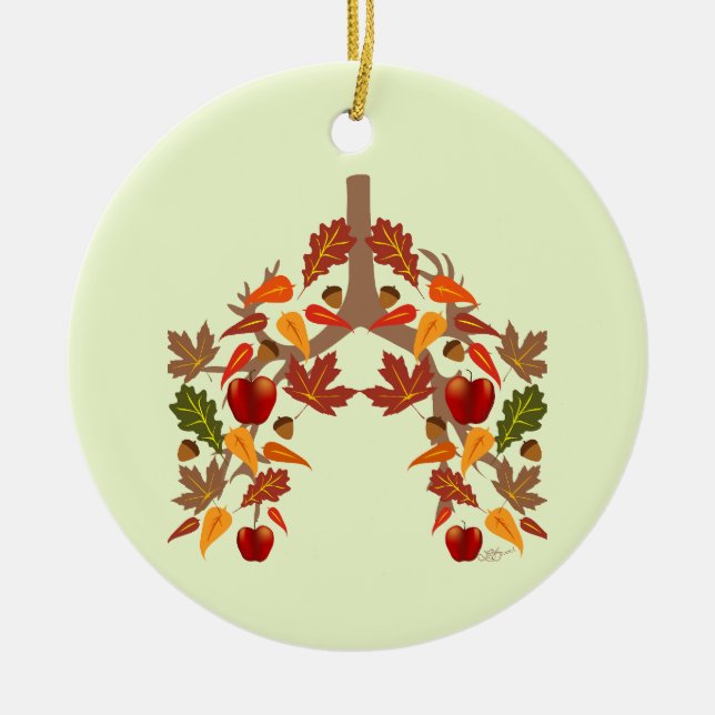 CF Fall  Ceramic Tree Decoration (Front)