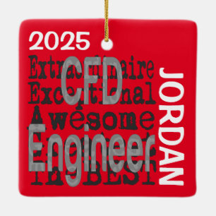 CFD Engineer Extraordinaire CUSTOM Ceramic Ornament