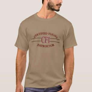 CFI LOGO RED CERTIFIED FLIGHT INSTRUCTOR T-Shirt