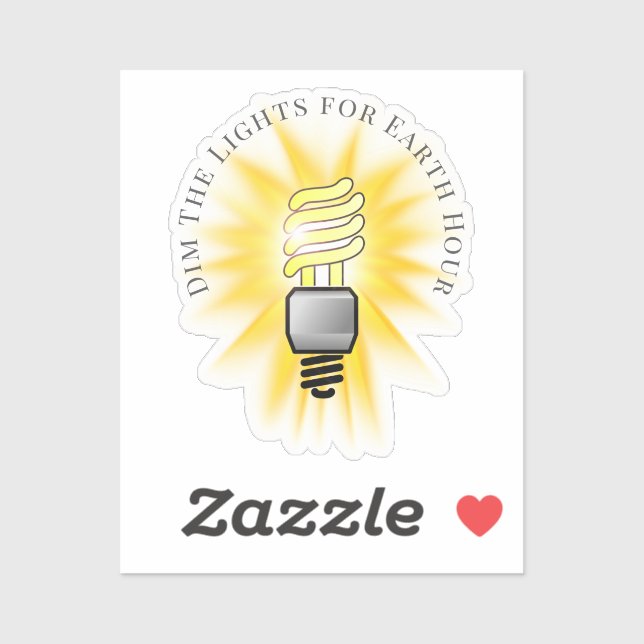 CFL Bulb Dim The Lights Earth Hour  (Sheet)
