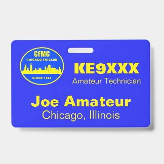 CFMC Horizontal Call Sign & Name Badge ID Badge