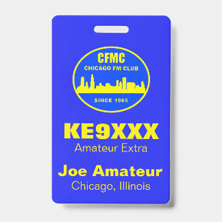CFMC Vertical Call Sign & Name Badge ID Badge