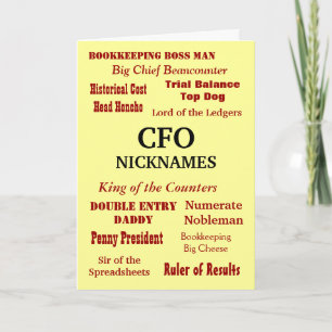 CFO Birthday   Cruel Joke Nicknames and Titles Card