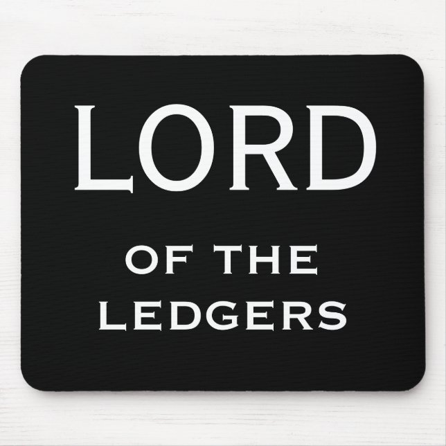 CFO FD Funny Nickname - Lord of the Ledgers Mouse Mat (Front)