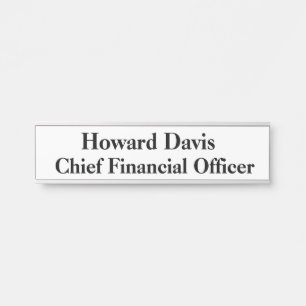CFO Hanging Door Sign Name Plate
