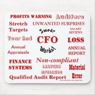 CFO Swear Words Annoying Funny Joke Mouse Mat