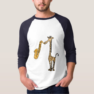 CG- Giraffe with Saxophone Shirt