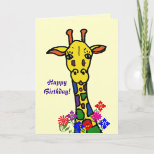 CG- Happy Birthday! Giraffe Card