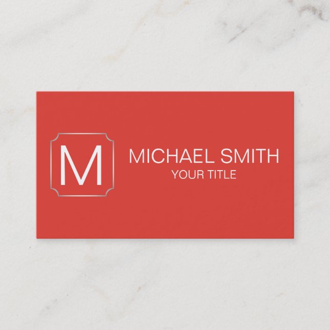 CG Red colour background Business Card (Front)