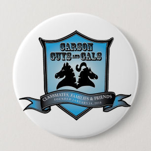 CGAG 4" BUTTON blu/wht
