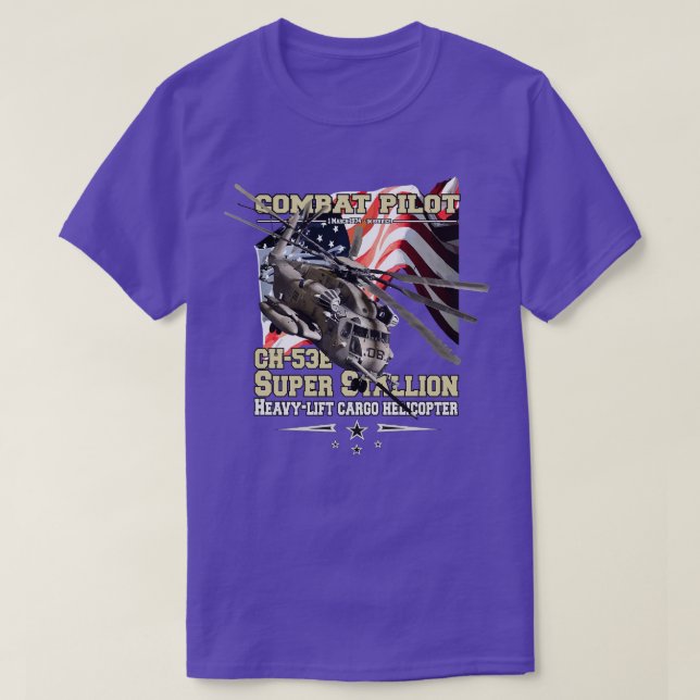 CH53E Super Stallion heavylift helicopter T-Shirt (Design Front)