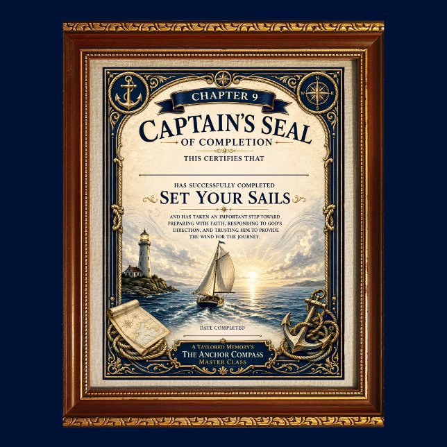 ch9 Set Your Sails Captain Seal Certificate Poster (Creator Uploaded)