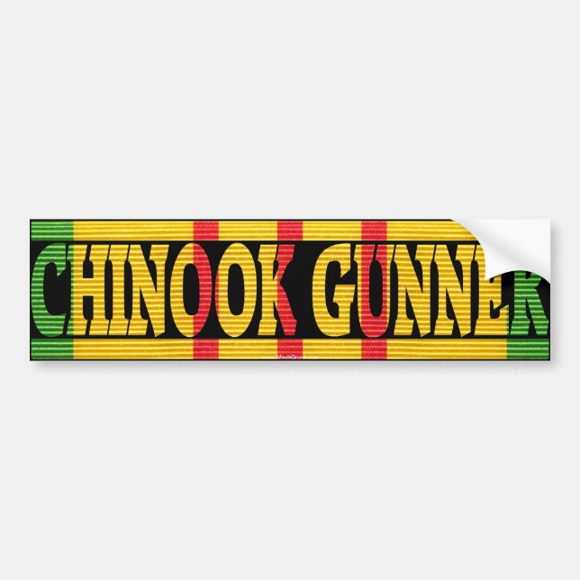 CH-47 Chinook Gunner VSM Bumper Sticker (Front)