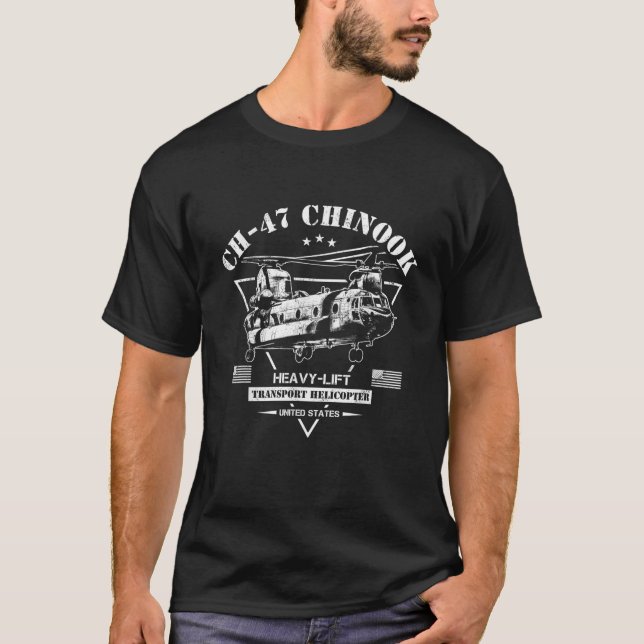CH 47 Chinook Helicopter T-Shirt (Front)