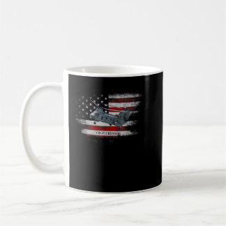 CH 47 Chinook Helicopter USA Flag Helicopter Pilot Coffee Mug