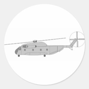 CH-53D cargo helicopter Classic Round Sticker