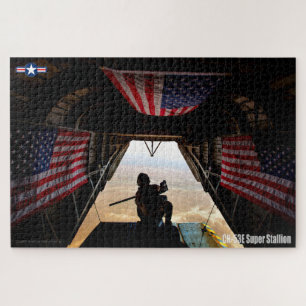 CH-53E SUPER STALLION - FLAG (20x30 INCH) Jigsaw Puzzle