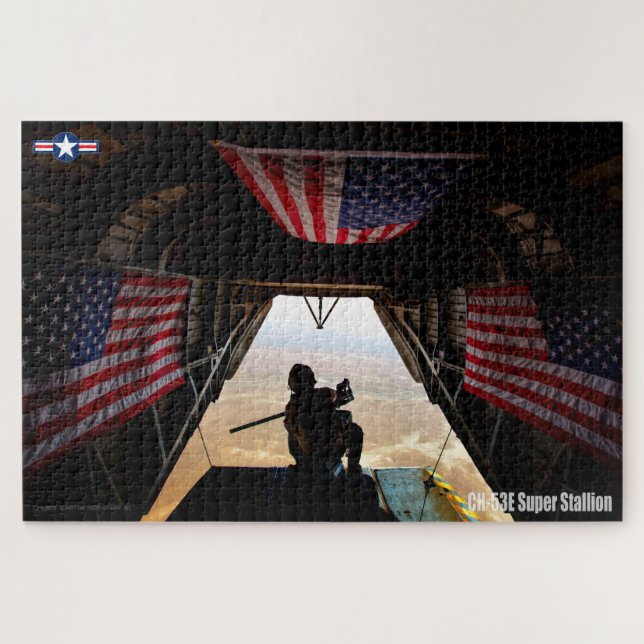 CH-53E SUPER STALLION - FLAG (20x30 INCH) Jigsaw Puzzle (Horizontal)