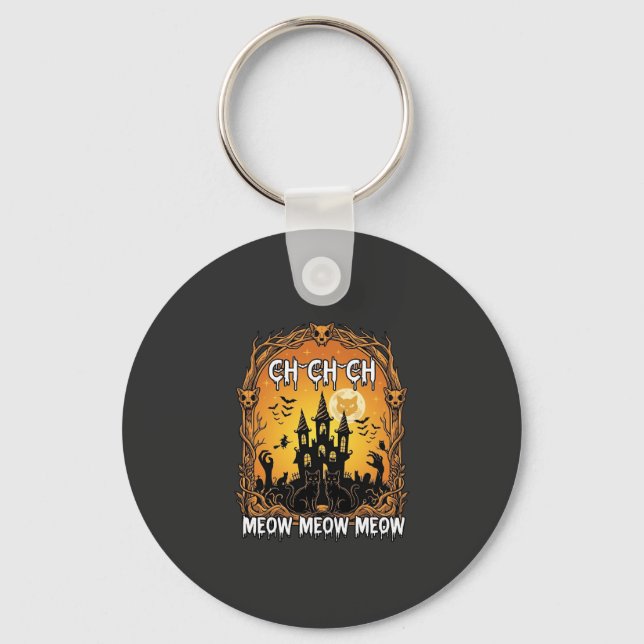 Ch Meow Halloween Haunted Castle_1 Key Ring (Front)
