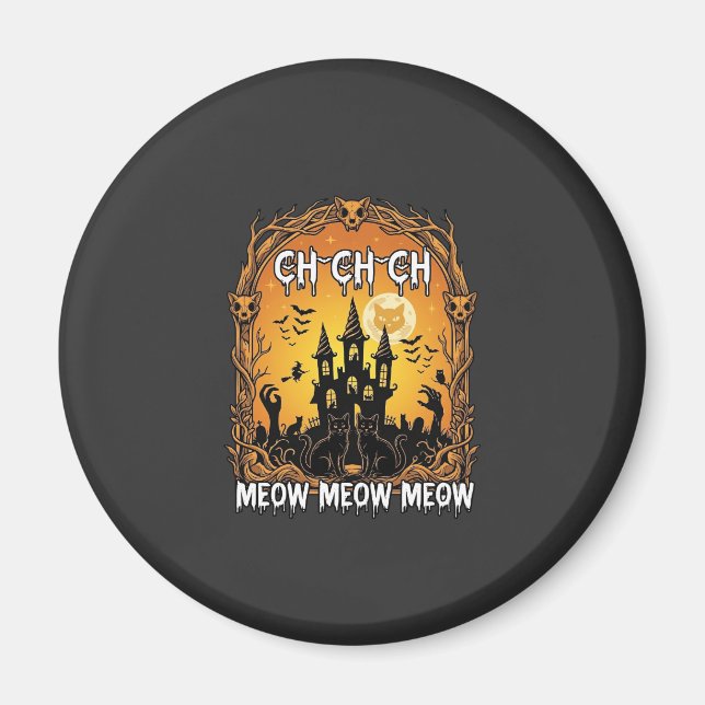 Ch Meow Halloween Haunted Castle_1 Magnet (Front)